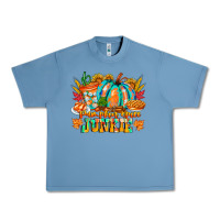Pebble Blue Pumpkin Spice Junkie Urban Heavy Tee - CowhideDigitalArt