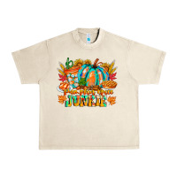 Sandshell Pumpkin Spice Junkie Urban Heavy Tee - CowhideDigitalArt