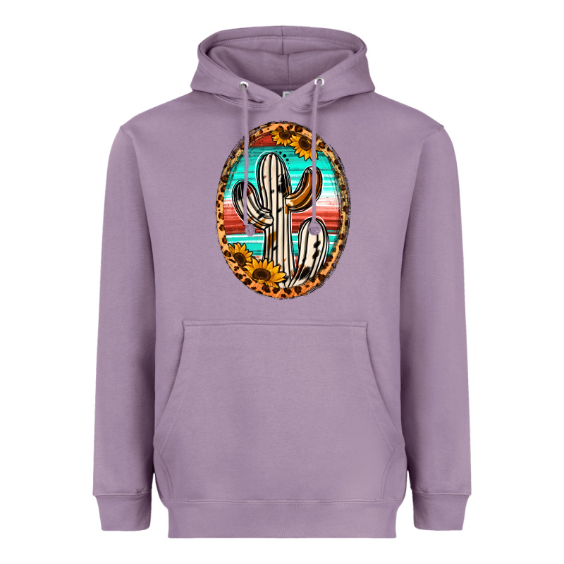 Cowhide Serape And Sunflower Cactus Heavyweight Hoodie by Jasminsmagicworld | Teevron