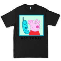 Black peppa pig not today Premium Tee - artisFamous