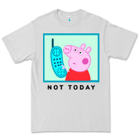 Dove Grey peppa pig not today Premium Tee - artisFamous