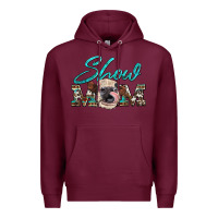 Burgundy show mom aztec cowhide heifer Premium Hoodie - Artiststas