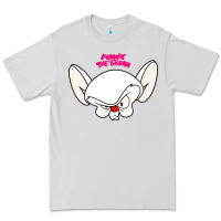 Dove Grey pinky and the brain big face Premium Tee - artisFamous