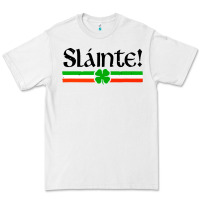 White slainte shirt irish cheers toast shamrock Premium Tee - artisFamous