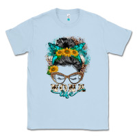 Dusty Blue nona life messy bun Classic Tee - BarkalooDesign