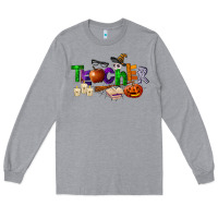 Heather Grey halloween teacher Long Sleeve Tee - LillyAllenDesigns