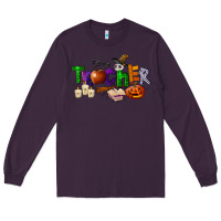 Plum halloween teacher Long Sleeve Tee - LillyAllenDesigns