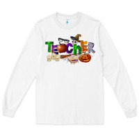 White halloween teacher Long Sleeve Tee - LillyAllenDesigns