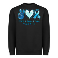 Black Peace Love Cure Prostate Cancer Heavyweight Sweatshirt - Jasminsmagicworld