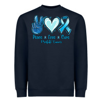 Peace Love Cure Prostate Cancer Heavyweight Sweatshirt | Teevron