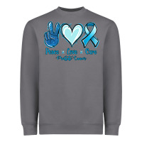 Storm Peace Love Cure Prostate Cancer Heavyweight Sweatshirt - Jasminsmagicworld