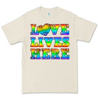 Bone Western Love Lives Here Premium Tee - BundleAndBundleShop