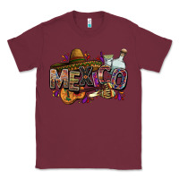 Burgundy Mexico Classic Tee - FaDigitalArtStudio