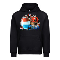 Black Red White  Booze With Cowhide Background Urban Hoodie - Jasminsmagicworld