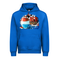 Cobalt Red White  Booze With Cowhide Background Urban Hoodie - Jasminsmagicworld