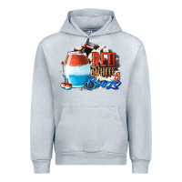 Heather Grey Red White  Booze With Cowhide Background Urban Hoodie - Jasminsmagicworld