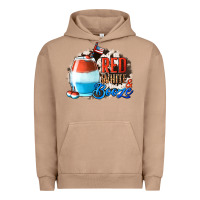 Pigment Burro Red White  Booze With Cowhide Background Urban Hoodie - Jasminsmagicworld