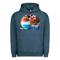 Pigment Midnight Navy Red White  Booze With Cowhide Background Urban Hoodie - Jasminsmagicworld