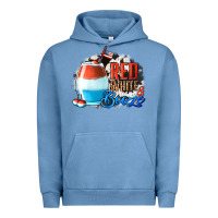 Pigment Pebble Blue Red White  Booze With Cowhide Background Urban Hoodie - Jasminsmagicworld