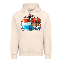Sandshell Red White  Booze With Cowhide Background Urban Hoodie - Jasminsmagicworld