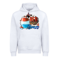 White Red White  Booze With Cowhide Background Urban Hoodie - Jasminsmagicworld