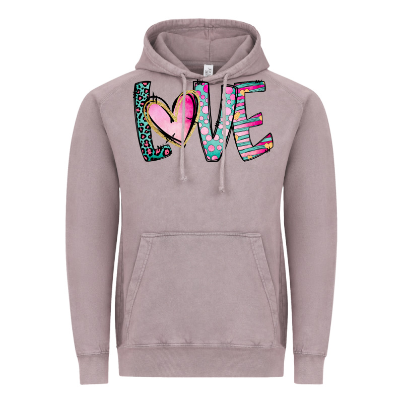 Valentine Love Vintage Hoodie by CowhideDigitalArt | Teevron