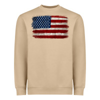 Mushroom Distressed American Flag Heavyweight Sweatshirt - Jasminsmagicworld