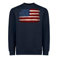 Navy Distressed American Flag Heavyweight Sweatshirt - Jasminsmagicworld