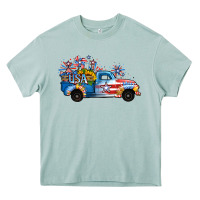 Arona USA 4th of July Sunflower Truck Heavy Core Tee - Jasminsmagicworld