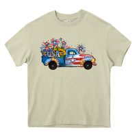 Mossy USA 4th of July Sunflower Truck Heavy Core Tee - Jasminsmagicworld