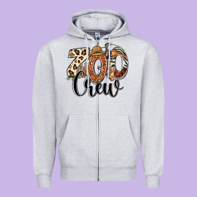 Zoo Crew Safari Animals Zipper Hoodie Designed By Ranaportraitstore