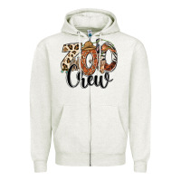 Oatmeal Heather zoo crew safari animals Zipper Hoodie - RanaPortraitStore