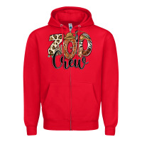 Red zoo crew safari animals Zipper Hoodie - RanaPortraitStore