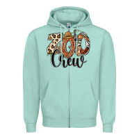 Seafoam zoo crew safari animals Zipper Hoodie - RanaPortraitStore
