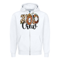 White zoo crew safari animals Zipper Hoodie - RanaPortraitStore