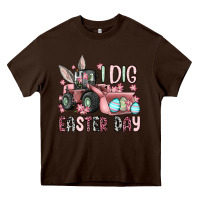 Chocolate Brown I dig Easter Day Heavy Core Tee - OliviaCreatesArt