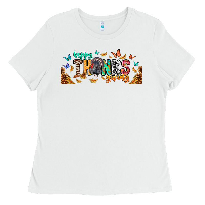 Happy Thanksgiving Ladies Tee by CowhideDigitalArt | Teevron