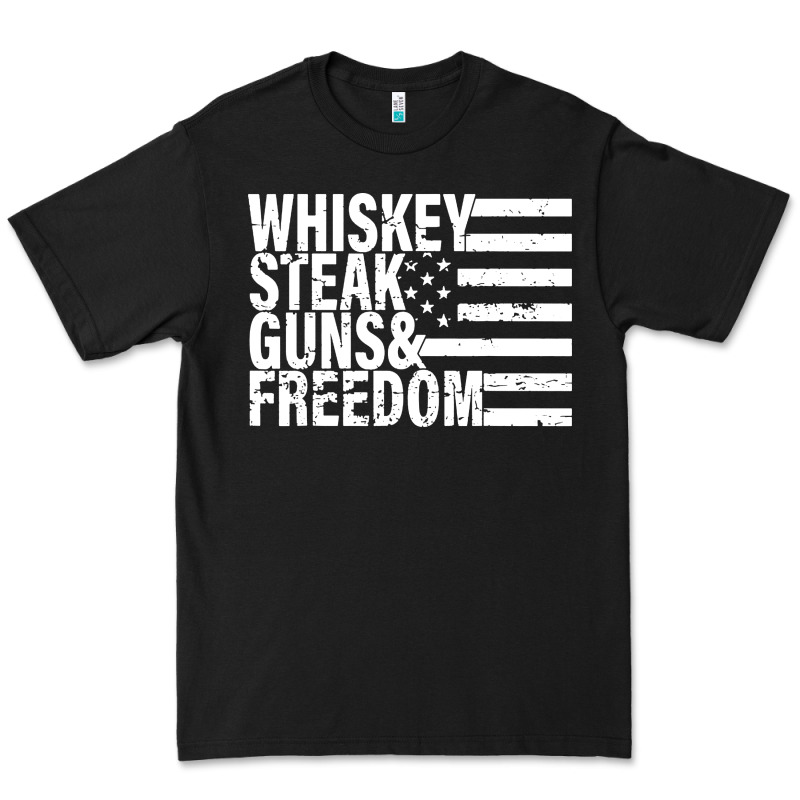 Whiskey Steak Guns Freedom Premium Tee by artisFamous | Teevron