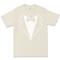 Bone fake tux tuxedo suit tie Premium Tee - artisFamous