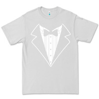 Dove Grey fake tux tuxedo suit tie Premium Tee - artisFamous