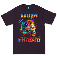 Plum Autism seeing in the world differently Premium Tee - FaDigitalArtStudio
