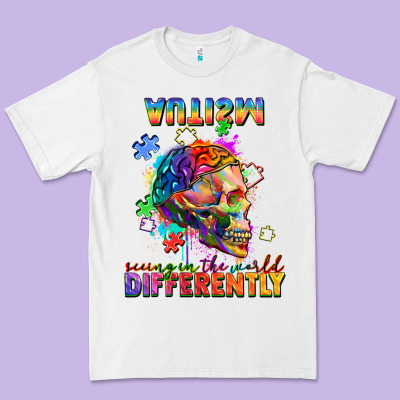Autism Seeing In The World Differently Premium Tee Designed By Fadigitalartstudio