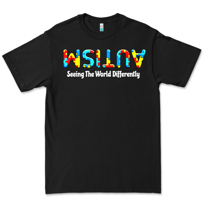 Autism Seeing The World Differently Premium Tee by artisFamous | Teevron