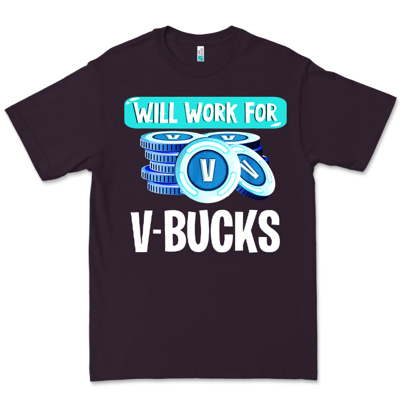 Will Work For V Bucks Youth Gamer Premium Tee by artisFamous | Teevron