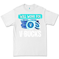 White will work for v bucks youth gamer Premium Tee - artisFamous