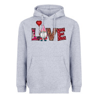 Heather Grey valentine's day gnomes love Heavyweight Hoodie - RanaPortraitStore