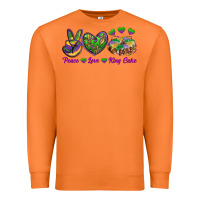Carrot peace love mardi gras king cake Premium Sweatshirt - RanaPortraitStore