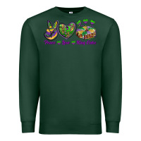 Sports Green peace love mardi gras king cake Premium Sweatshirt - RanaPortraitStore