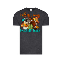 Vintage Black Falling Leaves Football Please Vintage Tee - LillyAllenDesigns