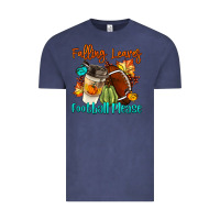 Vintage Denim Falling Leaves Football Please Vintage Tee - LillyAllenDesigns